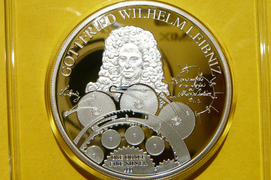 5$ SAMOA 2016 GOTTFRIED LEIBNIZ Ag 999 Oz RZADKA!