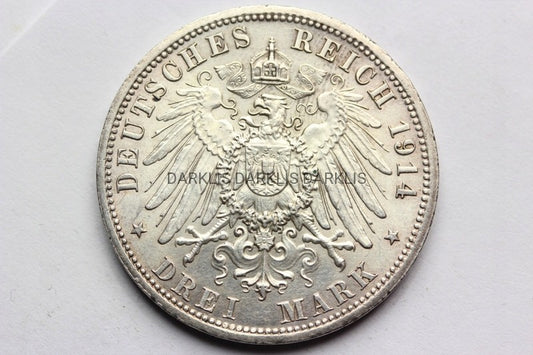 3 MARKI KAISERREICH ANHALT 1914 -PARA- STAN 2+