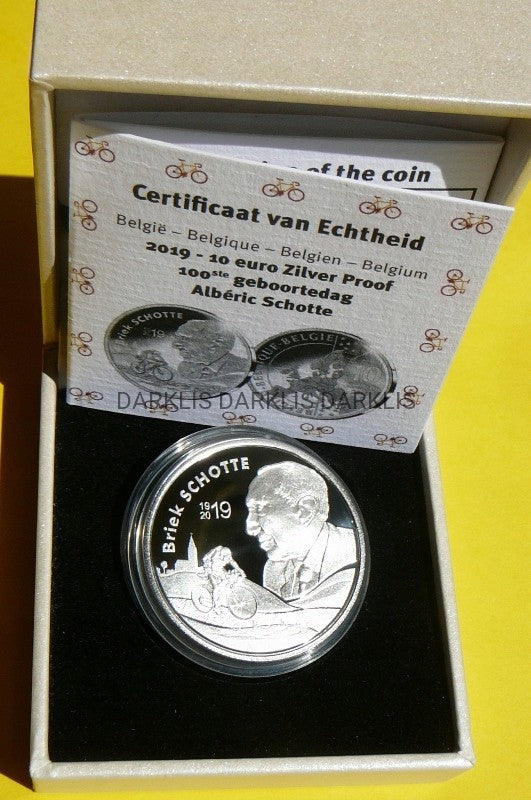 10 EURO BELGIA 2019 KOLARZ BRIEK SCHOTTE Ag 925