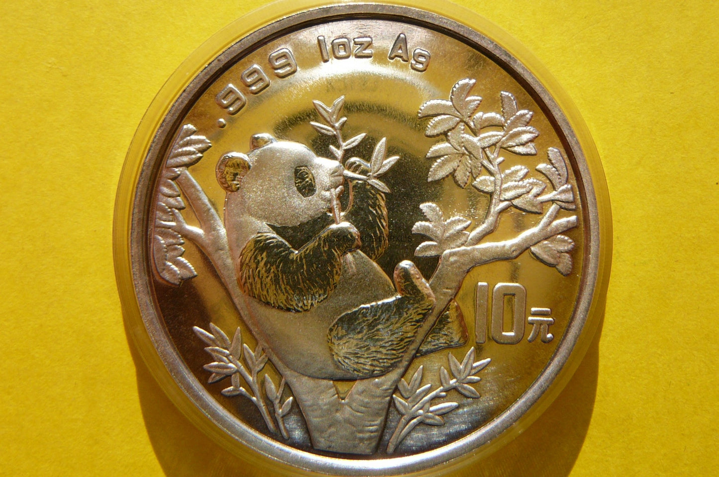 10 YUAN CHINY 1995 PANDA WIELKA Ag 999 Oz MATT