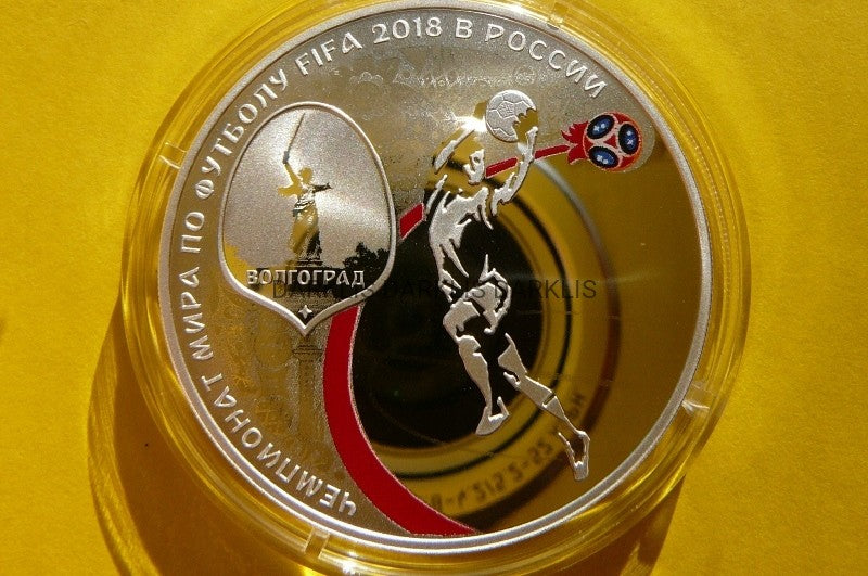 3 RUBLE ROSJA 2018 - PIŁKA NOŻNA MUNDIAL-WOŁGOGRAD