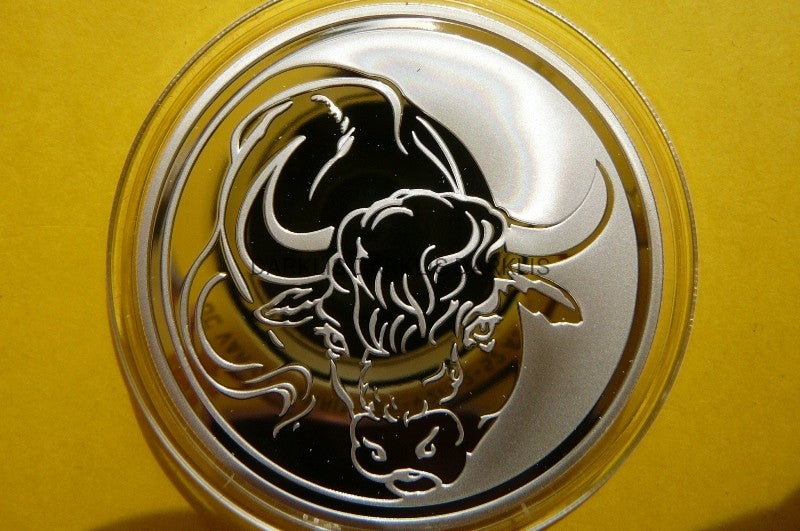 3 RUBLE ROSJA 2009 - WÓŁ OX LUNAR KSIĘŻYCOWY -34g