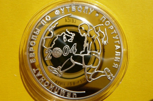 3 RUBLE ROSJA 2004 - PIŁKA NOŻNA ME 2004 -Ag 34,6g