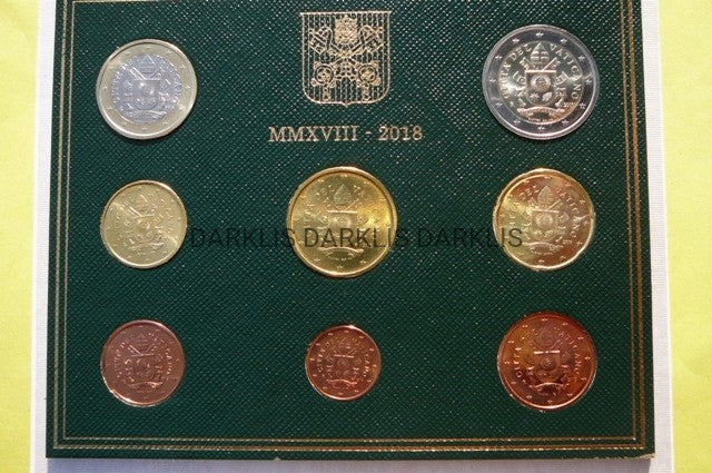KMS EURO- WATYKAN 2018- HERB PAPIEŻ FRANCISZEK-UNC