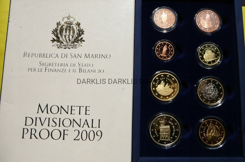 KMS EURO- SAN MARINO 2009 -PROOF LUSTRO- MENNICZE