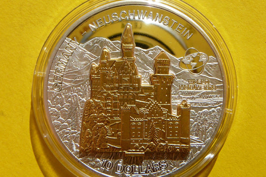 10$ COOK 2006 ZAMEK NEUSCHWANSTEIN Ag 999 RZADKA+C
