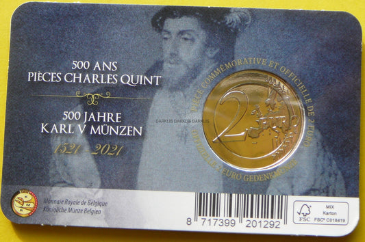 2 EURO BELGIA 2021 500 ROCZNICA EMISJI FLORENA UNC