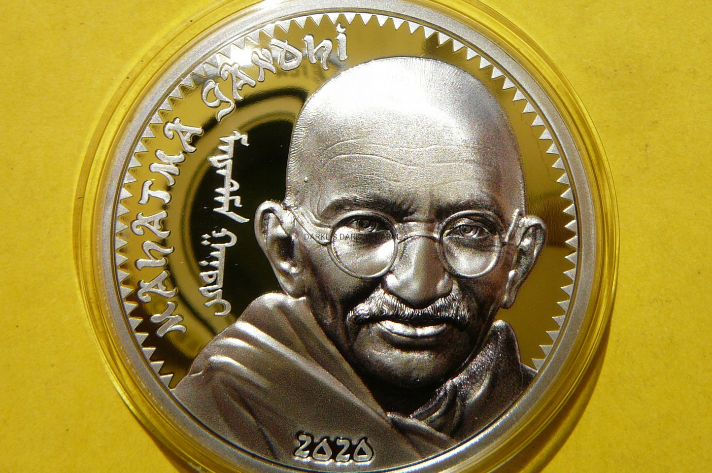 500 TUGRIK MONGOLIA 2020 MAHATMA GANDHI RZADKA 3D