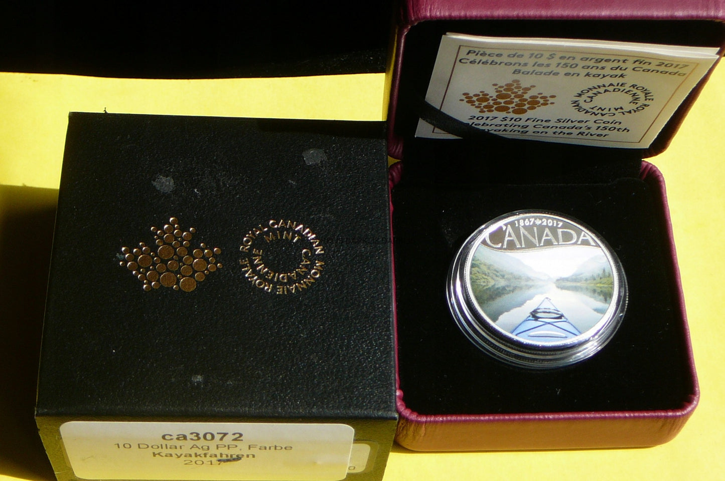 10$ KANADA 2017 KAJAKARSTWO SREBRO 999 KOLOR+CER