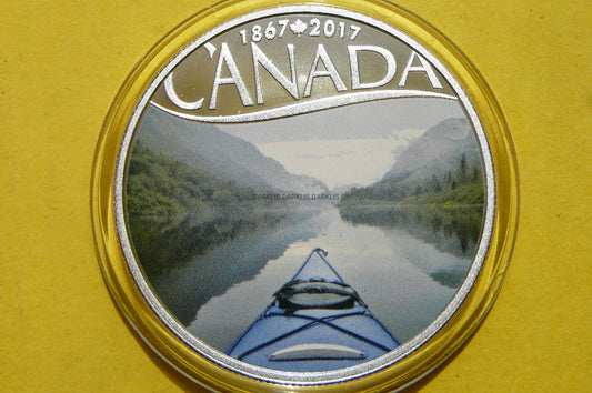 10$ KANADA 2017 KAJAKARSTWO SREBRO 999 KOLOR+CER