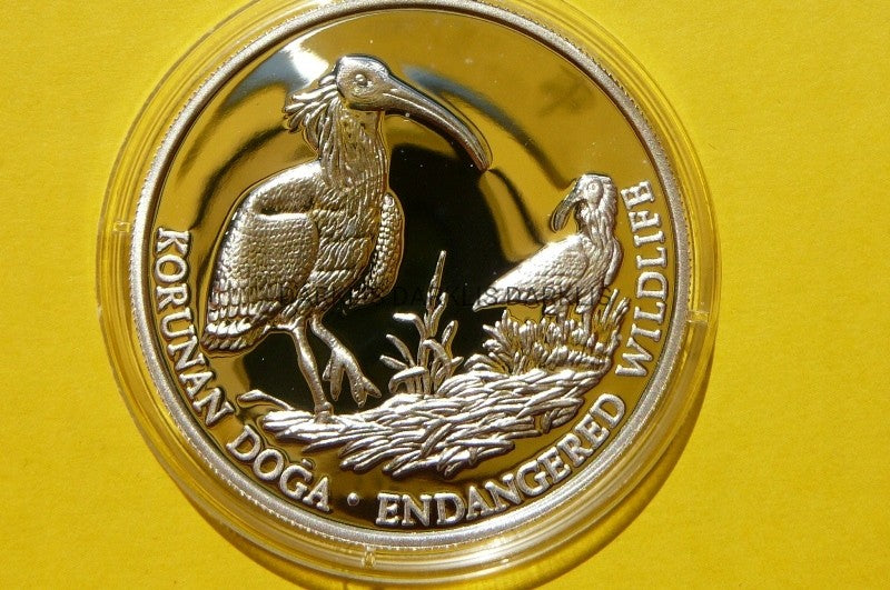 50000 LIR TURCJA 1994 - IBIS GRZYWIASTY -Ag 925 Oz