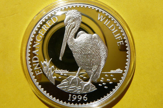 500 TUGRIK MONGOLIA 1996 PELIKANY ZAGROŻONE GATUNK