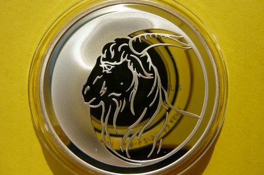 3 RUBLE ROSJA 2003 - ROK KSIĘŻYCOWY KOZA -Ag 34,6g