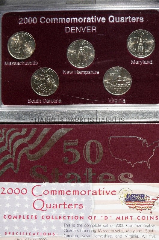 5X25 CENT USA 2000-D VIRGINIA MARYLAND CAROLINA