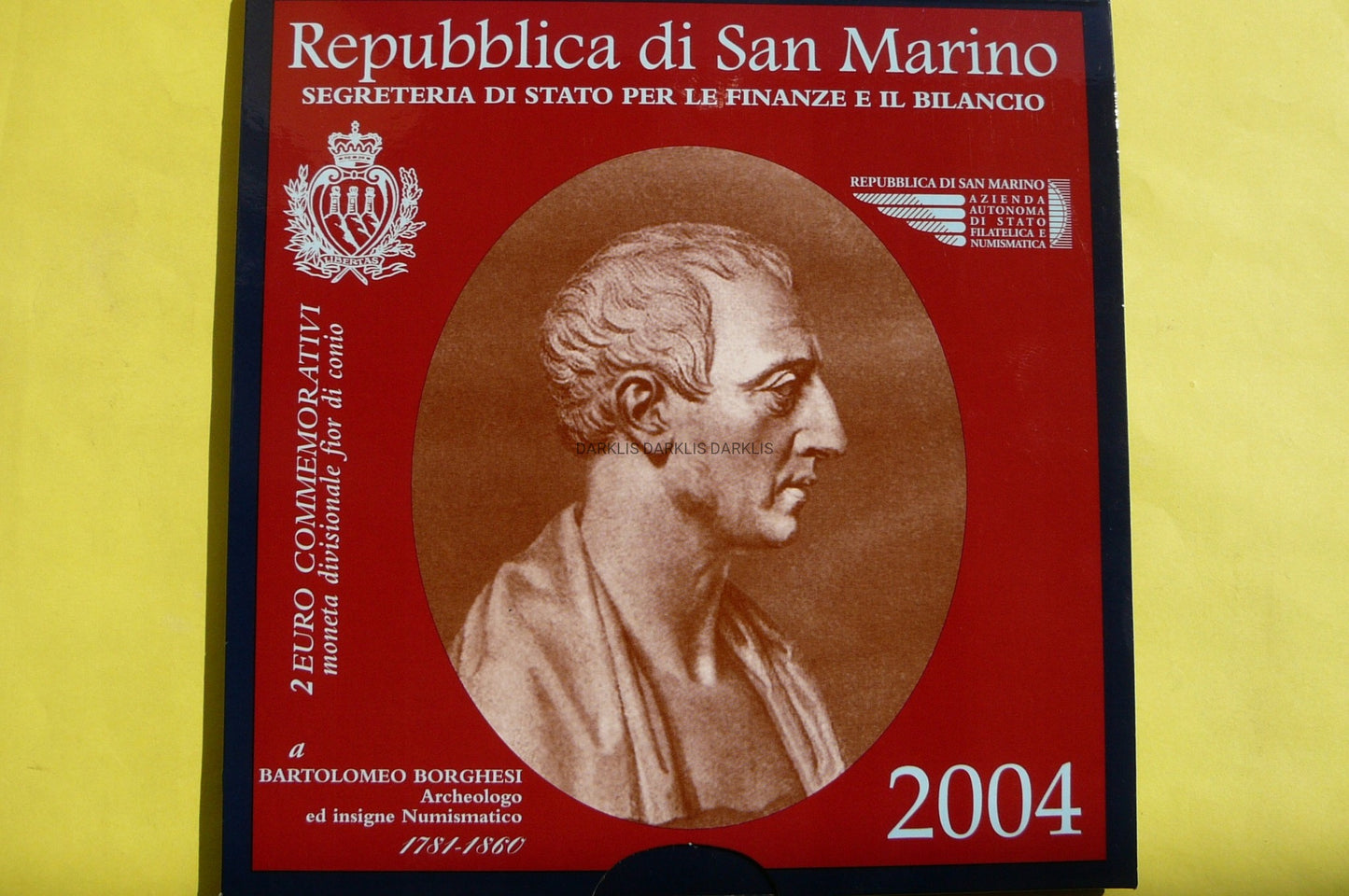 2 EURO SAN MARINO 2004 - BARTOLOMEO BORGHESI - UNC