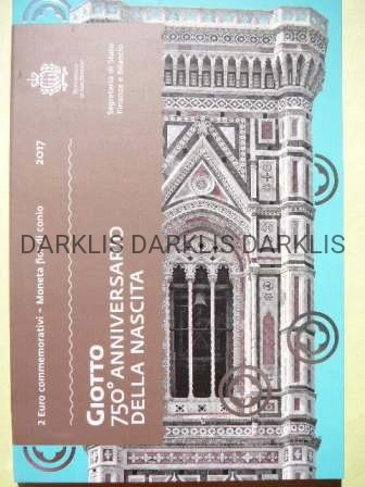 2 EURO SAN MARINO 2017 GIOTTO 750 URODZINY darklis