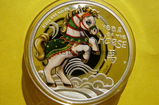 1/2$ COOK ISL 2014 KOŃ ROK KONIA SREBRO 999 PROOF