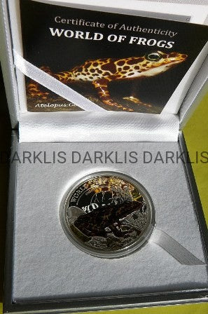 2$ PALAU 2011- ŻABA ATELOPUS CERTUS -Ag 925-500szt