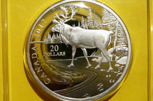 20$ KANADA 2017 RENIFER TUNDROWY SREBRO 999 UNCJA