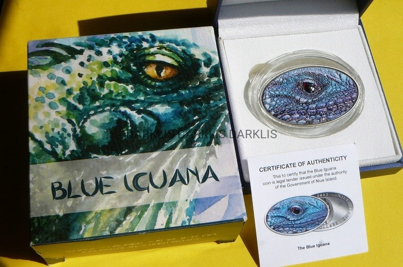 2$ NOWA ZELANDIA 2012 NIEBIESKA IGUANA Oz RZADKA