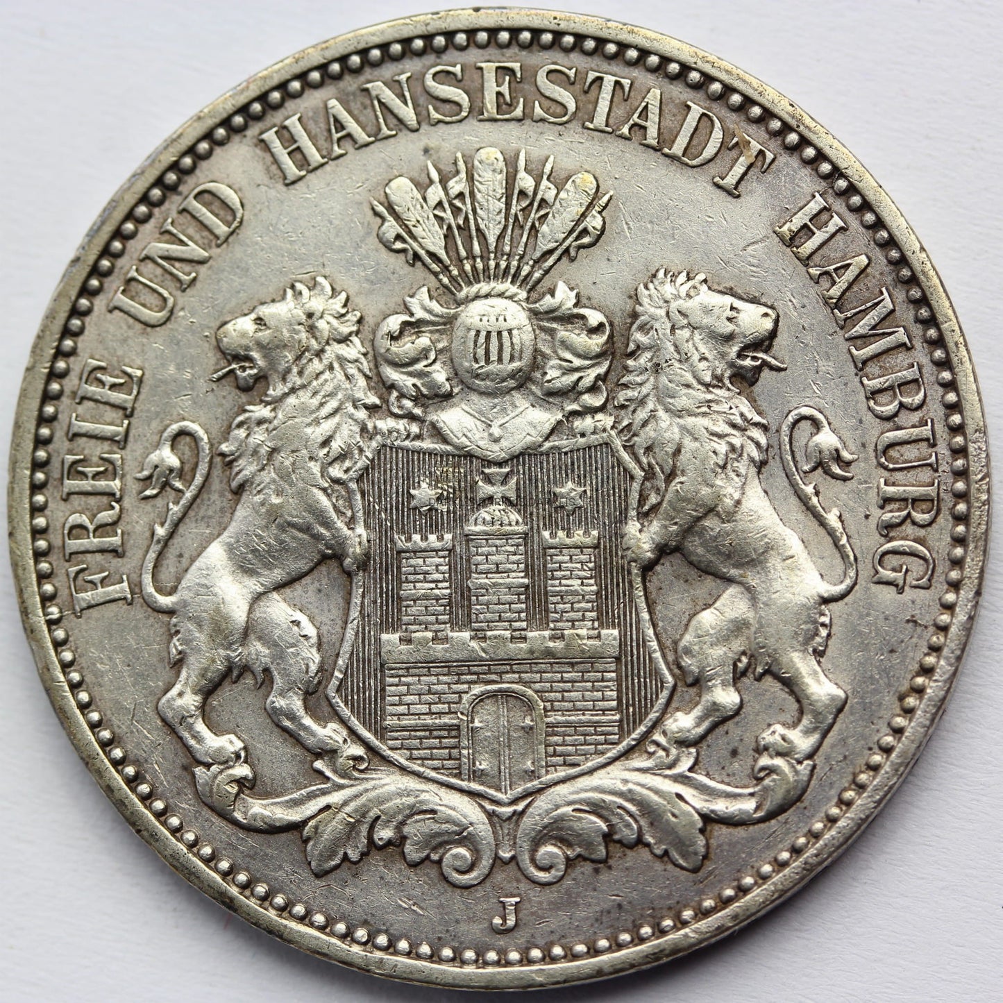 3 MARKI KAISERREICH HAMBURG 1909 ORYGINAŁ RZADKA Nr82
