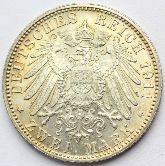 2 MARKI BAWARIA 1911 LUITPOLD 90 URODZINY Nr.12