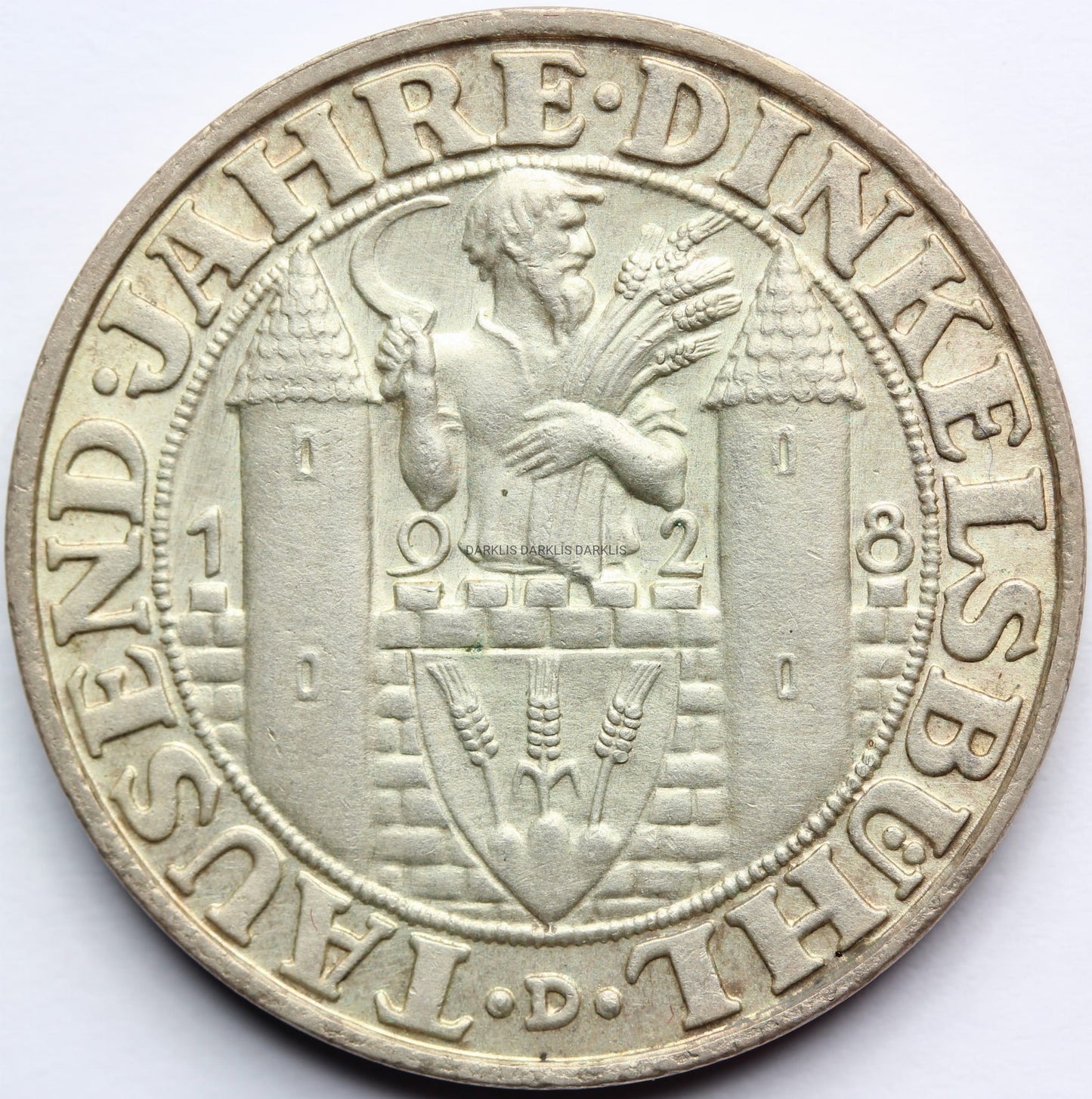 3 REICHSMARK WEIMAR 1928 100-LECIE DINKELSBUHL RZADKA