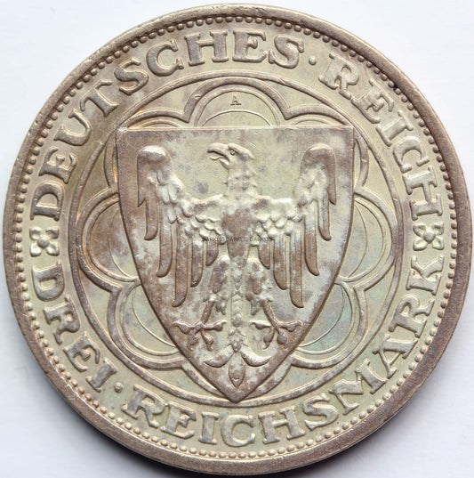 3 REICHSMARK WEIMAR 1931 ODBUDOWA MAGDEBURGA RZADKA