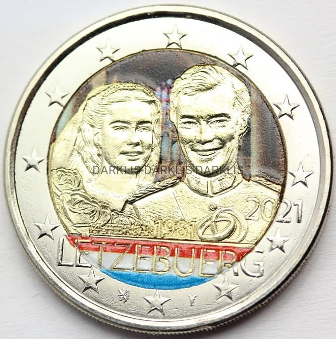 *2 EURO LUKSEMBURG 2021 ŚLUB HENRYKA i MARII TERESY KOLOR