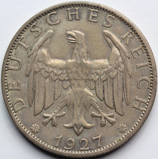 2 REICHSMARK WEIMAR 1927 A BERLIN OBIEGOWA Nr.11