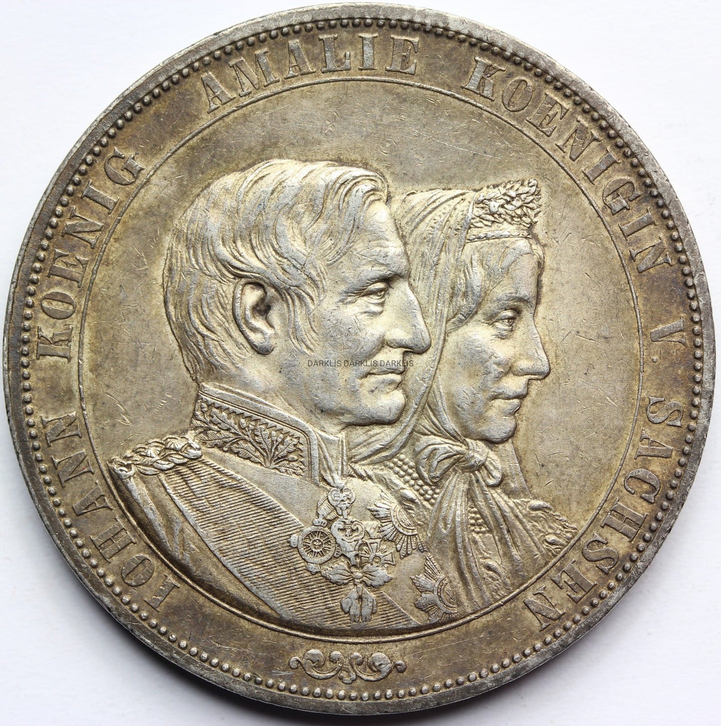 2 TALARY NIEMCY SAKSONIA 1872 JOHANN ZŁOTE GODY Nr.1