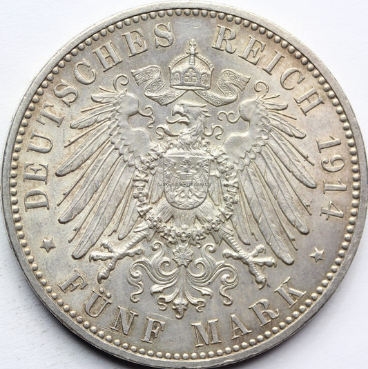 5 MAREK KAISERREICH SAKSONIA 1914 FRYDERYK MENNICZA Nr.4