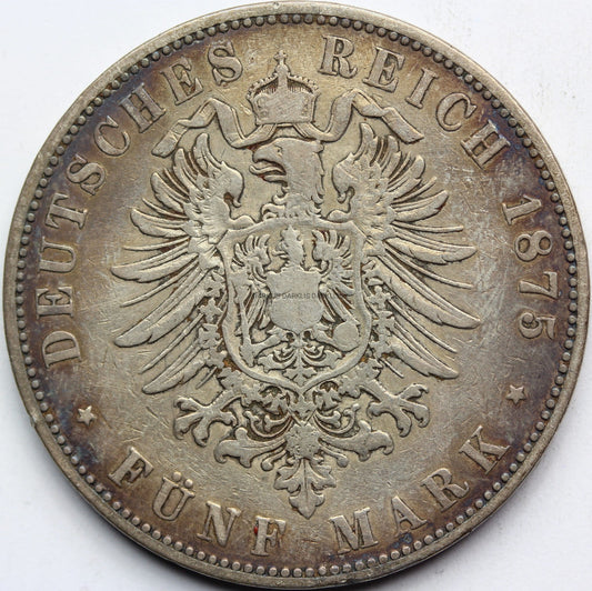 5 MAREK KAISERREICH HESJA 1875 - LUDWIG III Nr.5