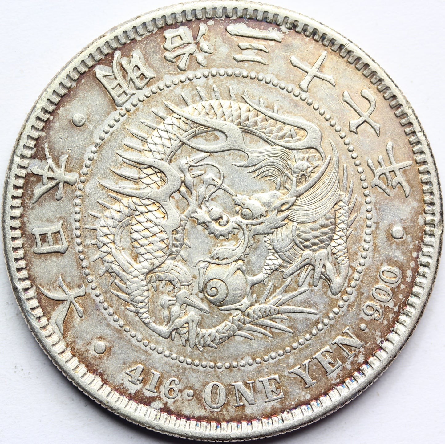 YEN JAPONIA 1904 SMOK MUTSUHITO SUPER STAN RZADKA