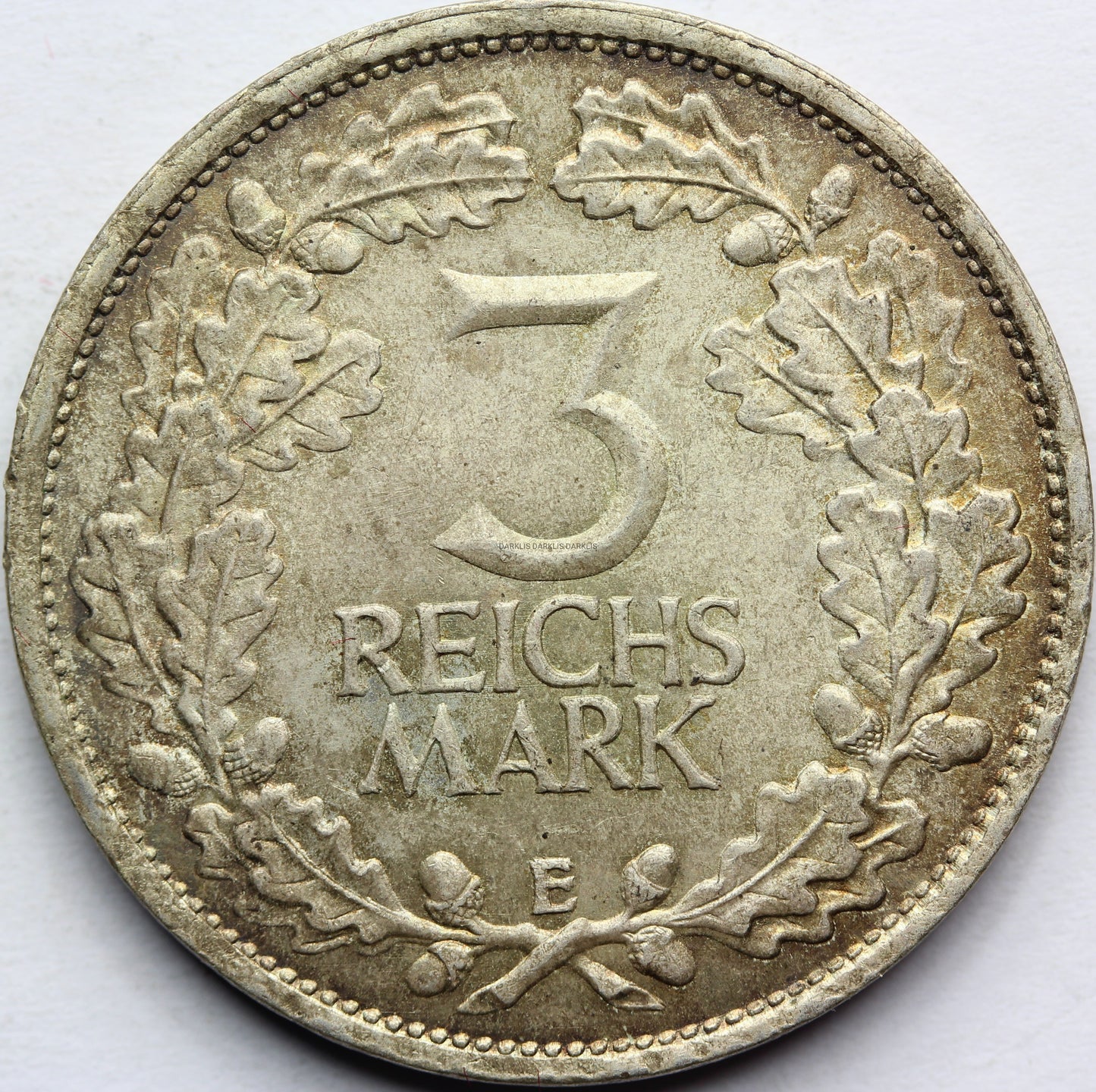 3 REICHSMARK WEIMAR 1925 -E- 1000 LAT NADRENII Nr.3