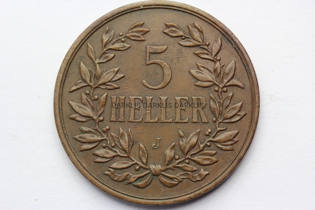 5 HELLER NIEMIECKA AFRYKA WSCHODNIA 1908 J Nr.2