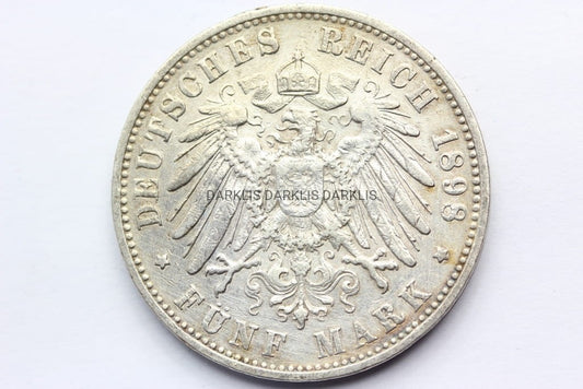 5 MAREK KAISERREICH WIRTEMBERGIA 1898 WILHELM Nr.2