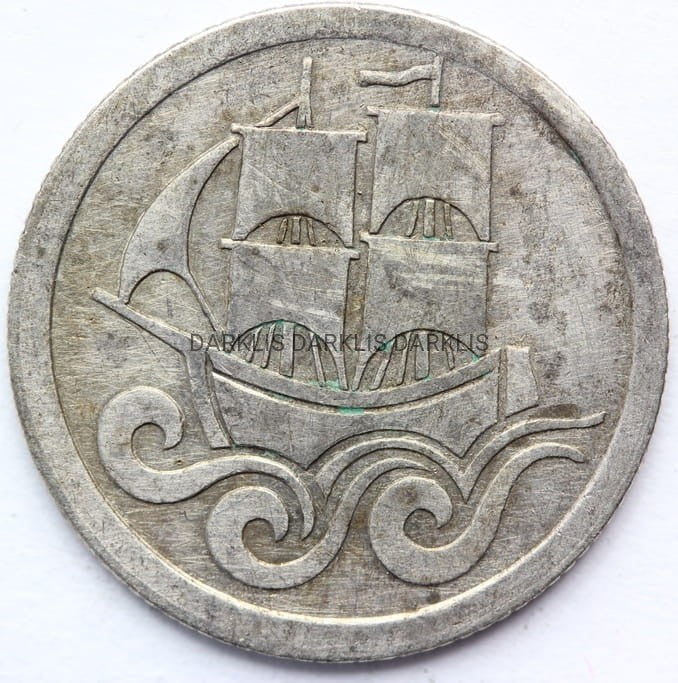 1/2 GULDENA WOLNE MIASTO GDAŃSK 1923 KOGA ORYG Nr 1
