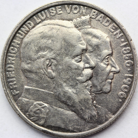2 MARKI BADENIA 1906 ZŁOTE GODY FRYDERYK I i LUIZA NR.224