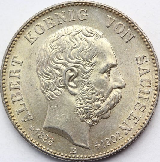 2 MARKI KAISERREICH SAKSONIA 1902 ALBERT DATA Nr 7