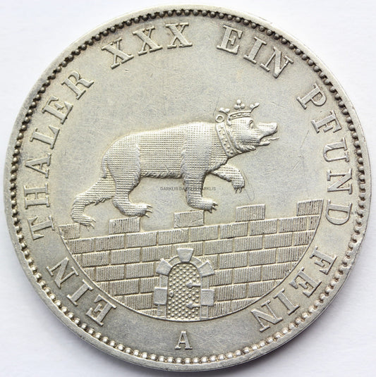TALAR GÓRNICZY ANHALT BERNBURG 1862 RZADKA