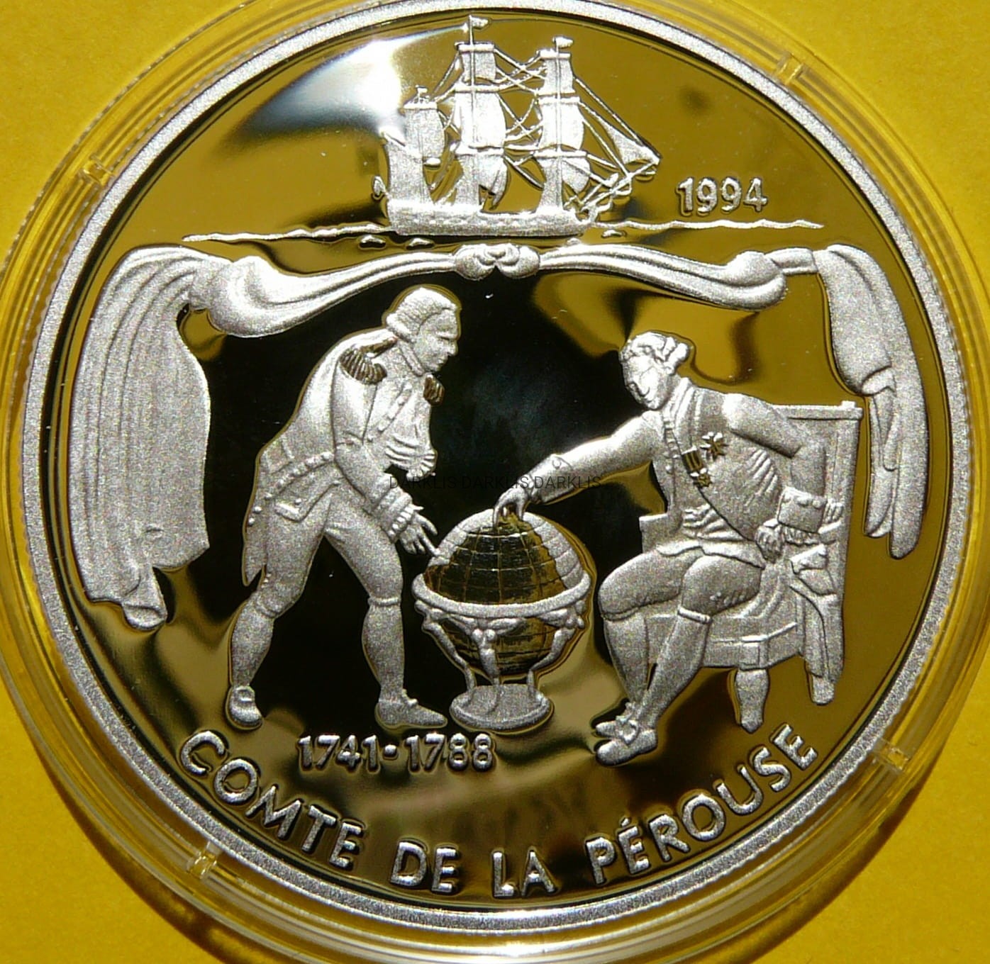 10$ SAMOA 1994 ŻAGLOWIEC COMTE DE LA PEROUSE Ag925
