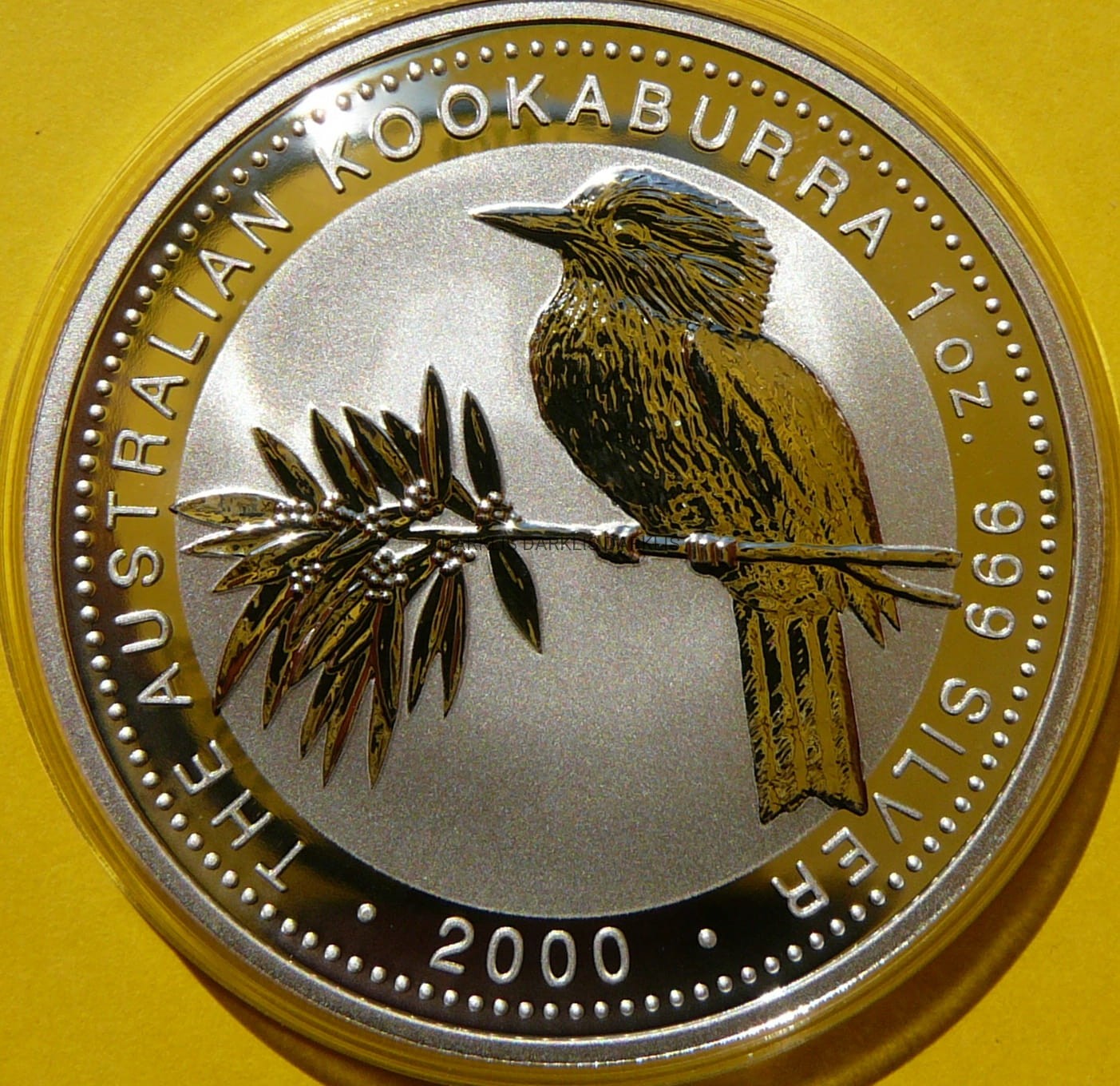 1$ AUSTRALIA 2000 PTAK KOOKABURRA ZIMORODEK Ag 999 Oz