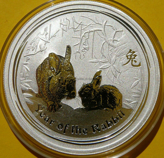 50 CENTÓW AUSTRALIA 2011 ROK KRÓLIKA LUNAR Ag 999
