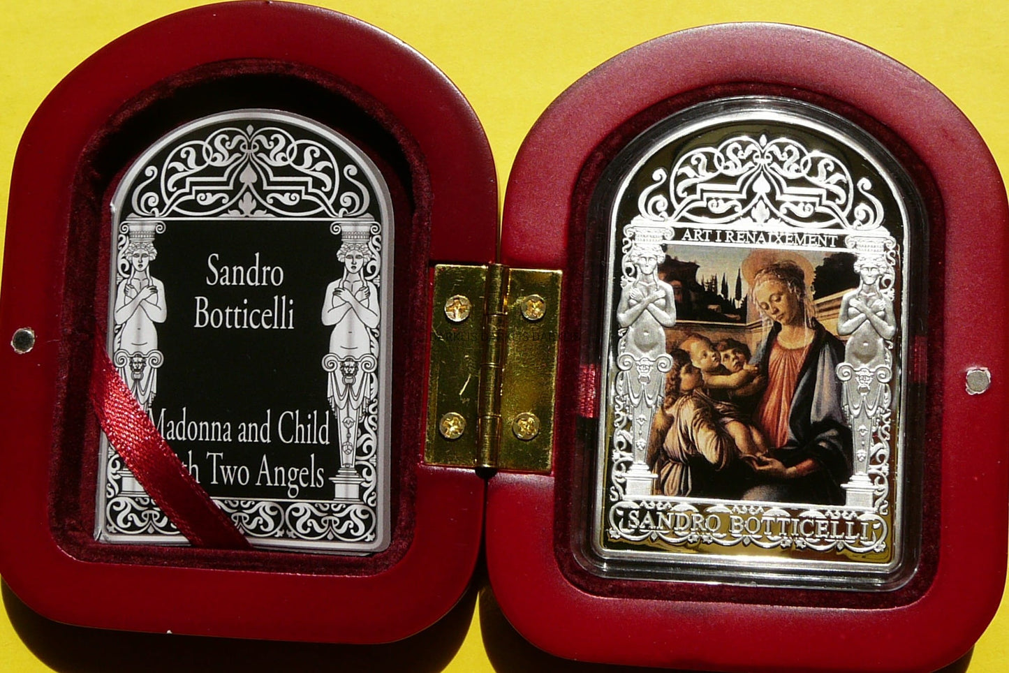 15 DINAR ANDORA 2012 MADONNA Z DZIECKIEM i DWA ANIOŁY