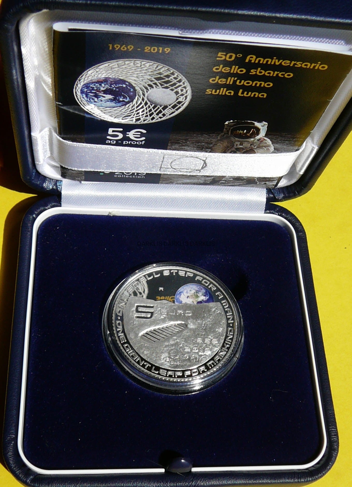 5 EURO WŁOCHY 2019 LĄDOWANIE NA KSIĘŻYCU KOLOR RZADKA