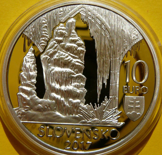 10 EURO SŁOWACJA 2017 JASKINIE SŁOWACKIEGO KRASU PROOF