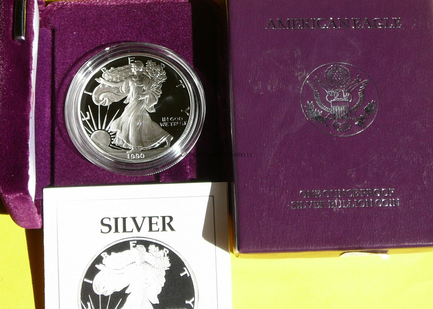 1$ USA 1990 S BOGINI WOLNOŚCI LIBERTY Ag Oz PROOF