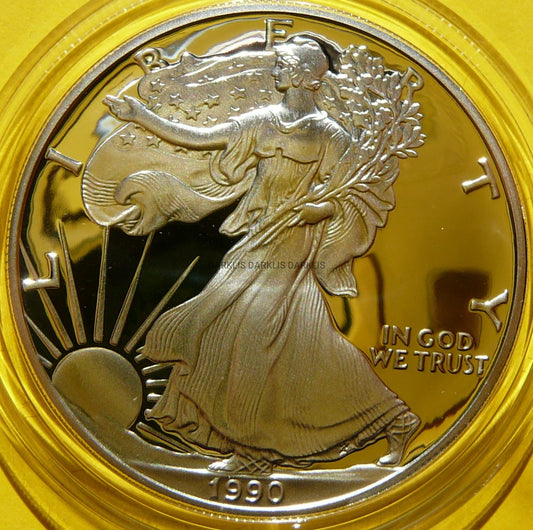 1$ USA 1990 S BOGINI WOLNOŚCI LIBERTY Ag Oz PROOF