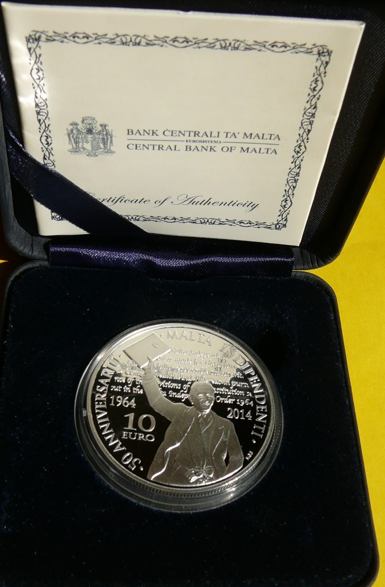 10 EURO MALTA 2014 - 50 LECIE NIEPODLEGŁOŚCI RZADKA